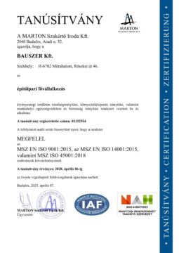 ISO 9001, ISO 14001 és ISO 45001